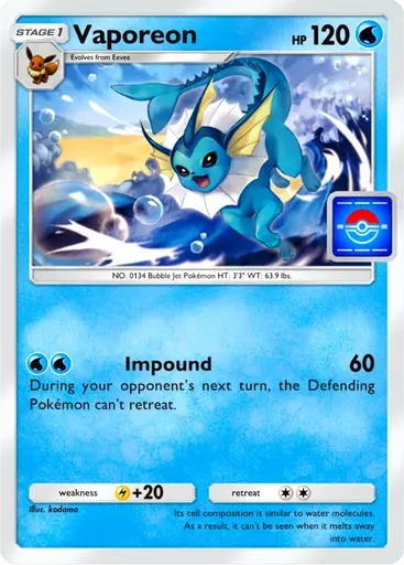 Vaporeon card art (Promo-B)