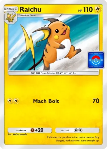 Raichu card art (Promo-B)