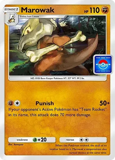 Marowak card art (Promo-B)