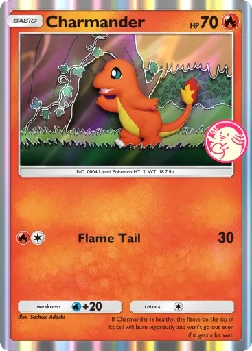 Charmander card art (Promo-B)
